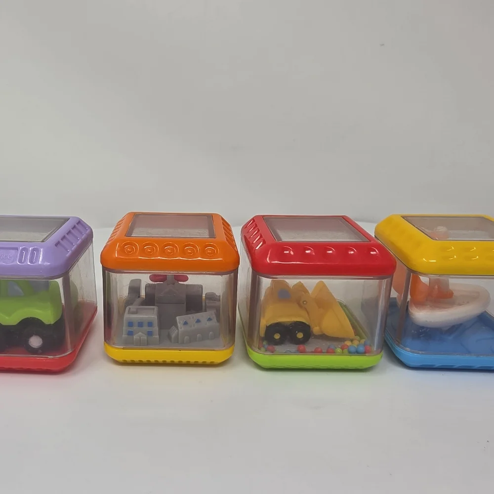 Fisher Price Sensory Blocks Plane Helicopter Car Lot of 4